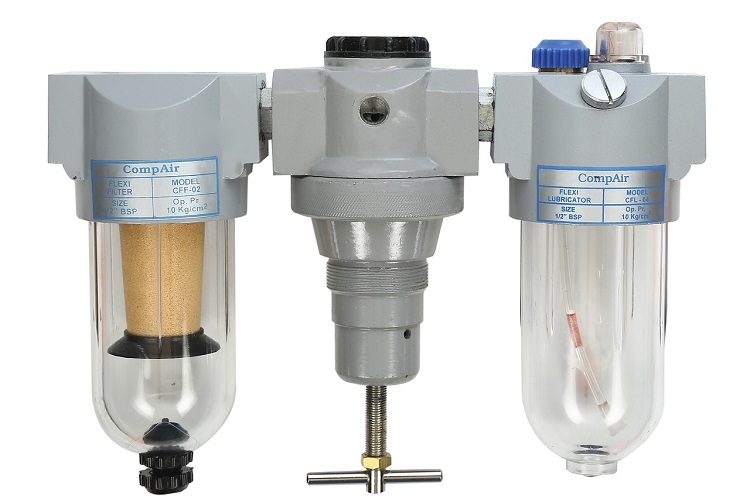 Filter regulator lubricating FRL unit